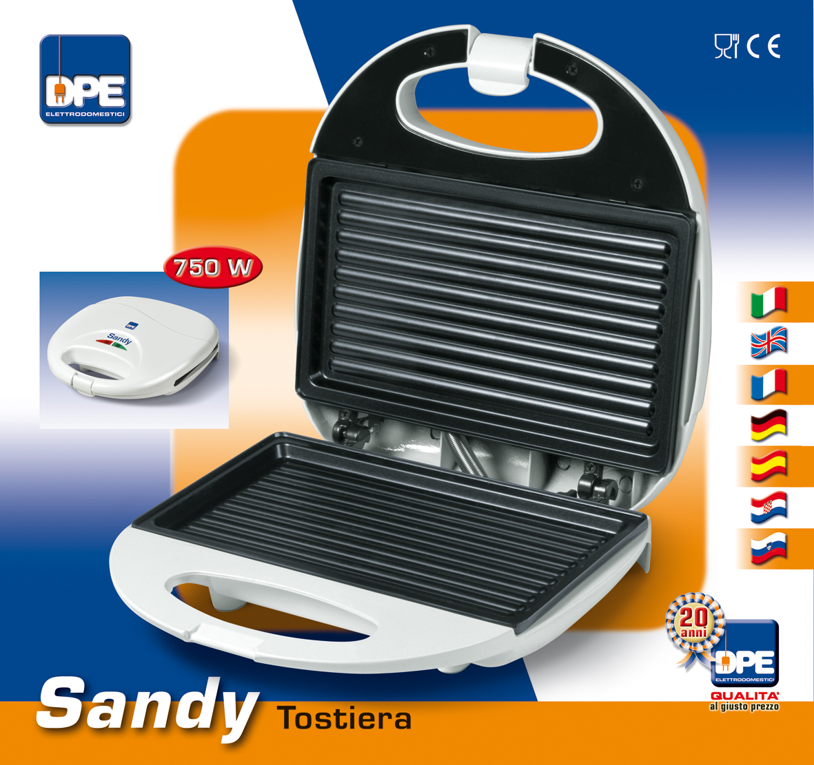 SANDY - DPE Sandy 1 fetta/e 750 W Bianco - Tostapane - Cottura cibi a Roma  - Radionovelli