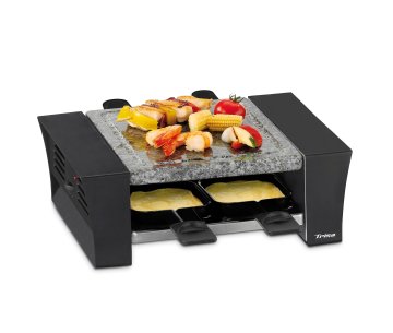 Trisa Electronics Raclettino quattro griglia per raclette 4 persona(e) 600 W Grigio, Nero