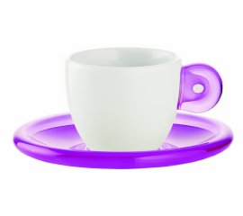 Fratelli Guzzini Art&Cafe tazza Viola, Bianco 6 pz