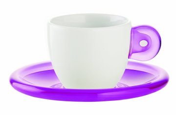 Fratelli Guzzini Art&Cafe tazza Viola, Bianco 6 pz