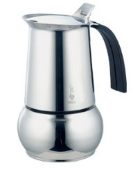 Bialetti Nero Kitty 6 Moka Nero, Acciaio inox