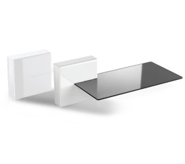 Meliconi 480522 BA scaffale Mensola modulare A muro ABS sintetico, Vetro temperato Bianco