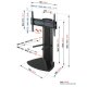 Vogel's EFF 8340 Base da pavimento per schermo LCD/al plasma 7