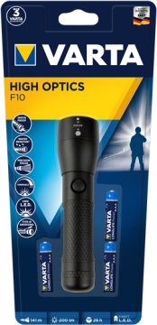 Varta HIGH OPTICS F10 Nero Torcia a mano LED