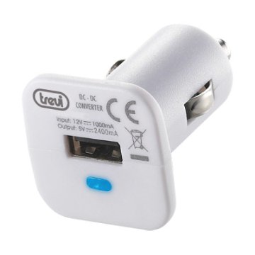 Trevi TC 122 USB adattatore e invertitore Auto 2,4 W Bianco