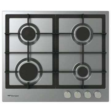 Bompani BO213NB/N piano cottura Acciaio inox Da incasso Gas 4 Fornello(i)