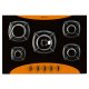 Bompani BO219VE/N piano cottura Nero, Arancione Da incasso Gas 5 Fornello(i) 2