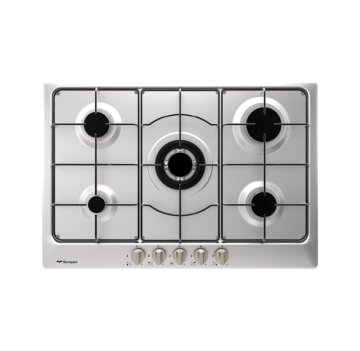 Bompani BO293MD/N piano cottura Nero, Acciaio inox Da incasso Gas 5 Fornello(i)