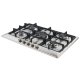 Bompani BO293MD/N piano cottura Nero, Acciaio inox Da incasso Gas 5 Fornello(i) 3