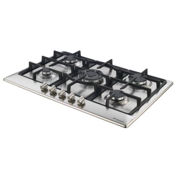 Bompani BO293MF/N piano cottura Nero, Acciaio inox Da incasso Gas 5 Fornello(i)