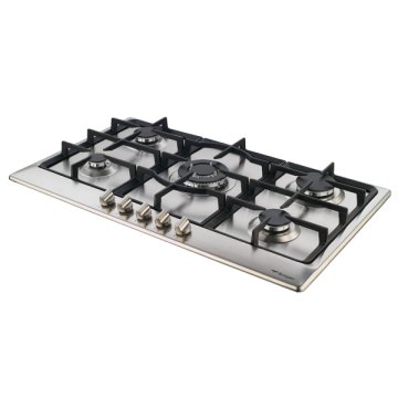 Bompani BO293MG/N piano cottura Nero, Acciaio inox Da incasso Gas 5 Fornello(i)