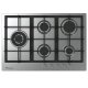 Bompani BO293NA/N piano cottura Nero, Acciaio inox Da incasso Gas 5 Fornello(i) 2