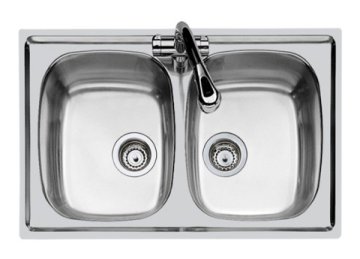 LAVELLO S1000 2 VASCHE F.3,5" INOX - 1279060