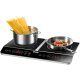 Unold 58175 piano cottura Nero, Acciaio inox Superficie piana 60 cm Piano cottura a induzione 2 Fornello(i) 6