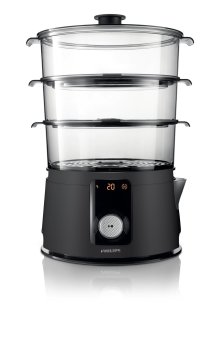 Philips Avance Collection Vaporiera da 900 W, 9 l, timer digitale, turbo riscaldamento
