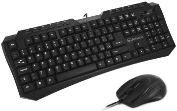 Atlantis Land P013-K207MK-U tastiera Mouse incluso USB QWERTY Italiano Nero