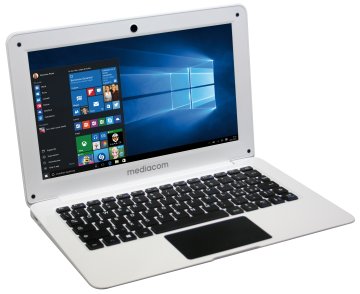 Mediacom SmartBook 11 Computer portatile 26,9 cm (10.6") HD Intel Atom® Z3735F 2 GB DDR3L-SDRAM 32 GB Flash Wi-Fi 4 (802.11n) Windows 10 Home Bianco
