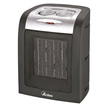 Ardes AR4P07A stufetta elettrica Interno Nero, Argento 1500 W Riscaldatore ambiente elettrico con ventilatore