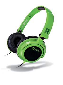 MySound Speak Smart Fluo Auricolare Cablato A Padiglione Musica e Chiamate Nero, Verde