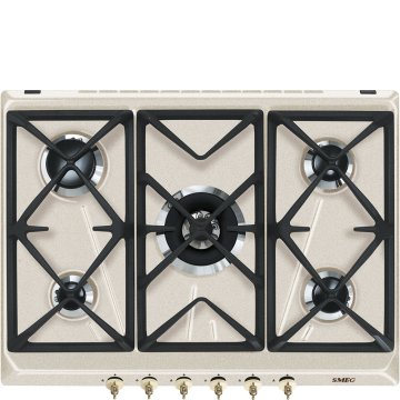 Smeg SRV876AVOGH piano cottura Crema Da incasso Gas 5 Fornello(i)