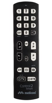 Meliconi Control 2 Simple telecomando IR Wireless TV Pulsanti