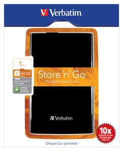 Verbatim Store 'n' Go 1TB disco rigido esterno 5400 Giri/min 2.5" USB tipo A 3.2 Gen 1 (3.1 Gen 1) Nero