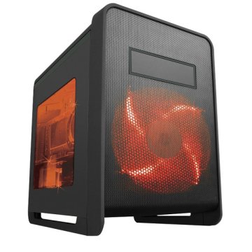 MS-Tech CROW Q1/B computer case Cubo Nero, Rosso