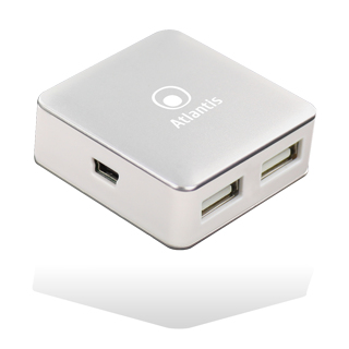 Atlantis Land TravelHub ARGO 480 Mbit/s Alluminio, Bianco