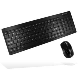 Atlantis Land Basic 500W tastiera Mouse incluso Casa RF Wireless QWERTY Italiano Nero