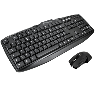 Atlantis Land Basic 400W tastiera Mouse incluso Universale Bluetooth Italiano Nero