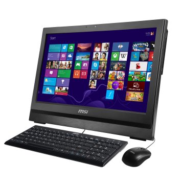 MSI Wind Top Professional AP200-200XEU Intel® Pentium® G G3250 50,8 cm (20") 1600 x 900 Pixel Touch screen PC All-in-one 4 GB DDR3-SDRAM 500 GB HDD FreeDOS Wi-Fi 4 (802.11n) Nero