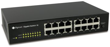 Digicom SWG16-Z01 Gestito Gigabit Ethernet (10/100/1000) Nero