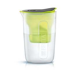 Brita 1024032 Filtraggio acqua Bottiglia per filtrare l'acqua 1,5 L Lime, Trasparente