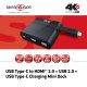 CLUB3D USB Type-C to HDMI™ 2.0 + USB 2.0 + USB Type-C Charging Mini Dock 3