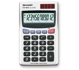 Sharp EL-379SB calcolatrice Tasca Calcolatrice di base Bianco
