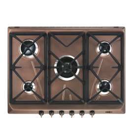 Smeg SRV876RAGH piano cottura Rame Da incasso Gas 5 Fornello(i)