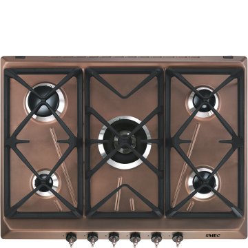 Smeg SRV876RAGH piano cottura Rame Da incasso Gas 5 Fornello(i)