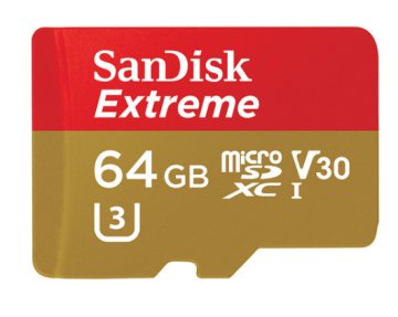 SanDisk Extreme, microSDXC, 64GB UHS-I Classe 10