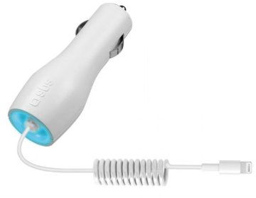 SBS TACARTUBE2AW Caricabatterie per dispositivi mobili MP3, MP4, Smartphone, Tablet Bianco Accendisigari Auto