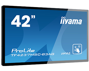 iiyama TF4237MSC-B3AG visualizzatore di messaggi Pannello piatto per segnaletica digitale 106,7 cm (42") LED 340 cd/m² Full HD Nero Touch screen