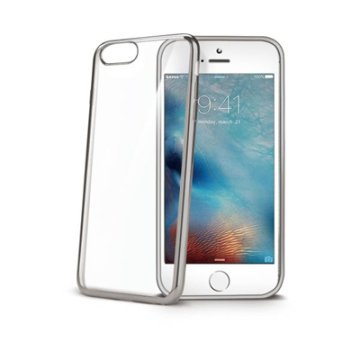 Celly LASER801SV custodia per cellulare 14 cm (5.5") Cover Argento, Trasparente