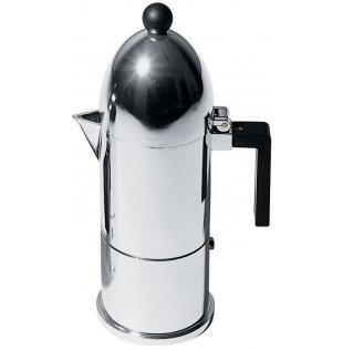 Alessi A9095/6 B caffettiera manuale Moka Alluminio