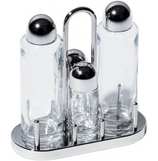 Alessi 5070 oliera/acetiera Lattina Vetro, Acciaio inox Acciaio inox, Trasparente