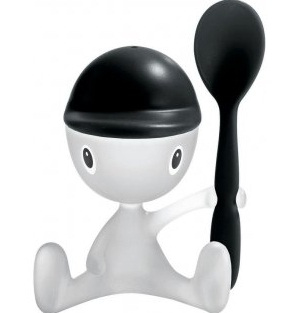 Alessi ASG23 B tazza per uovo Nero, Bianco
