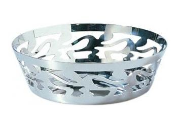 Alessi SG27 cestino da servizio Rotondo Acciaio inox