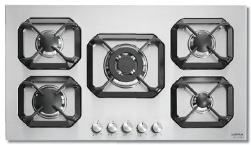 Lofra HLS9A0 Acciaio inox Da incasso 90 cm Gas 5 Fornello(i)