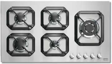 Lofra HLS9D0 Acciaio inox Da incasso 90 cm Gas 5 Fornello(i)