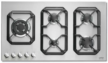 Lofra HLS9B0 Acciaio inox Da incasso 90 cm Gas 5 Fornello(i)