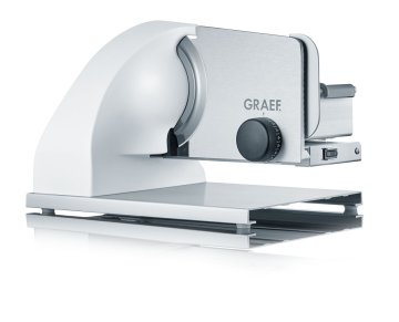 Graef SKS901EU affettatrice Elettrico 185 W Acciaio inox, Bianco Alluminio