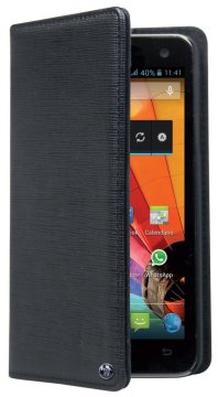 Mediacom M-S551UFC custodia per cellulare 14 cm (5.5") Custodia flip a libro Nero